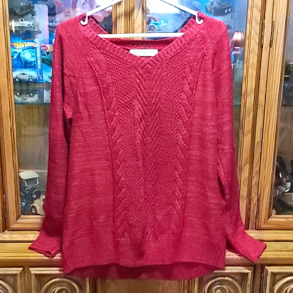 Red XL Faded Glory Cotton Sweater